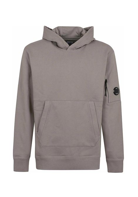 felpa diagonal raised fleece hood lens uomo grigia C.P. COMPANY | 19CMSS714A-005086W356